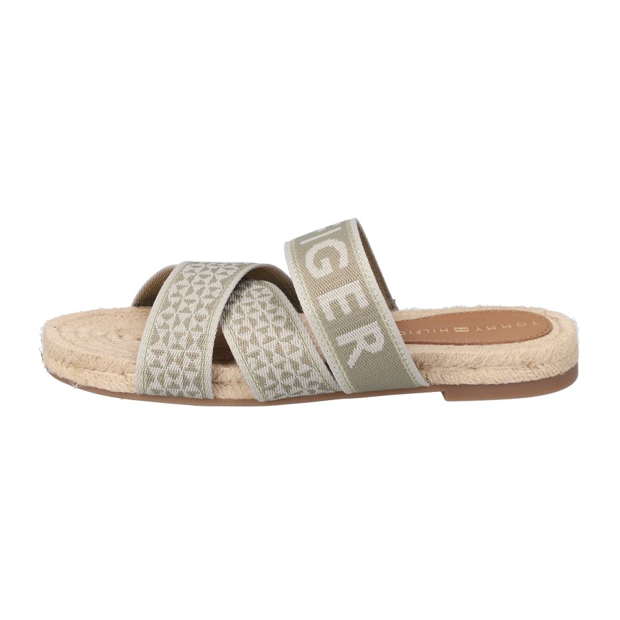 Damen Tommy Hilfiger Pantoletten | Tommy Webbing Flat Espadrille