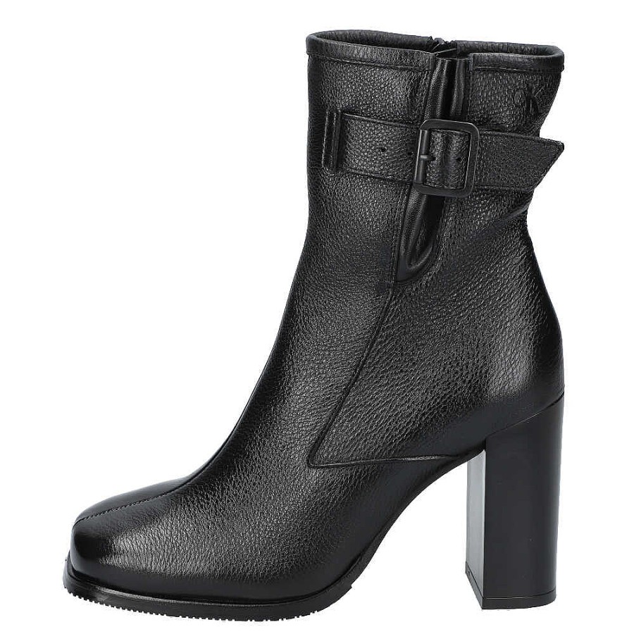 Damen Calvin Klein Stiefeletten | Heel Buckle Boot Lth