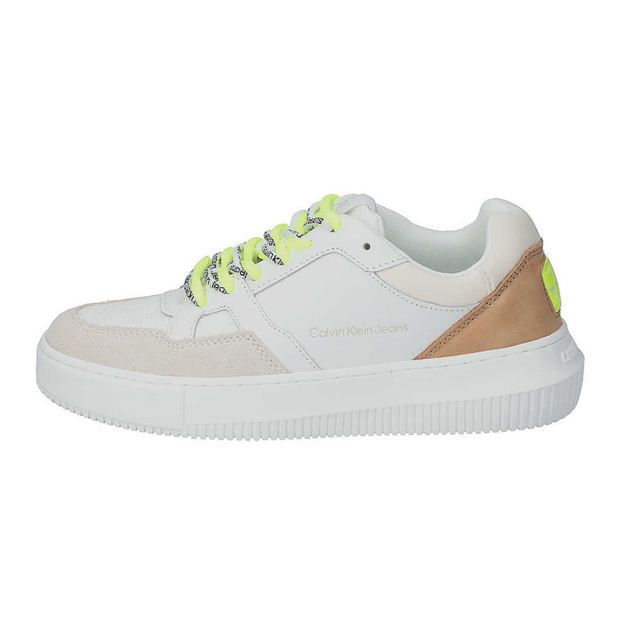 Damen Calvin Klein Sneakers | Chunky Cupsole Fluo Contrast