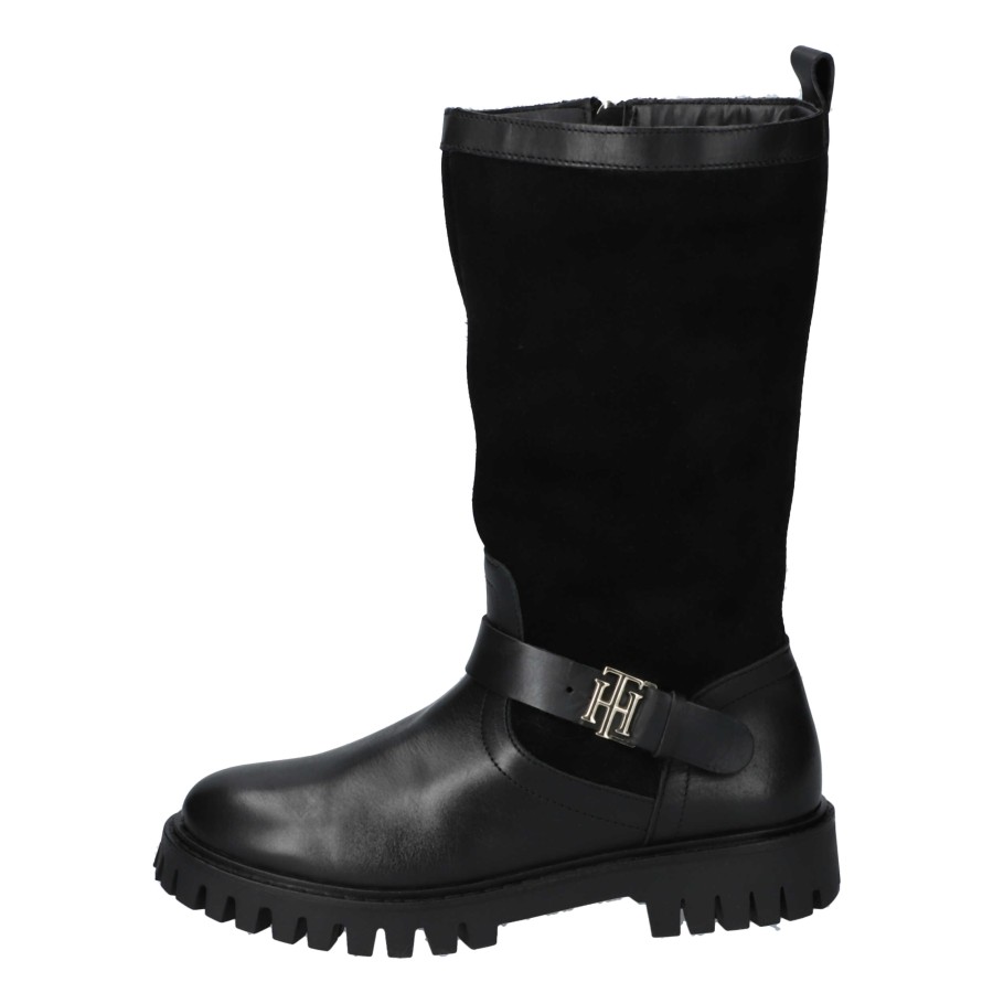 Damen Tommy Hilfiger Stiefel | Th Hardware Material Mix Boot