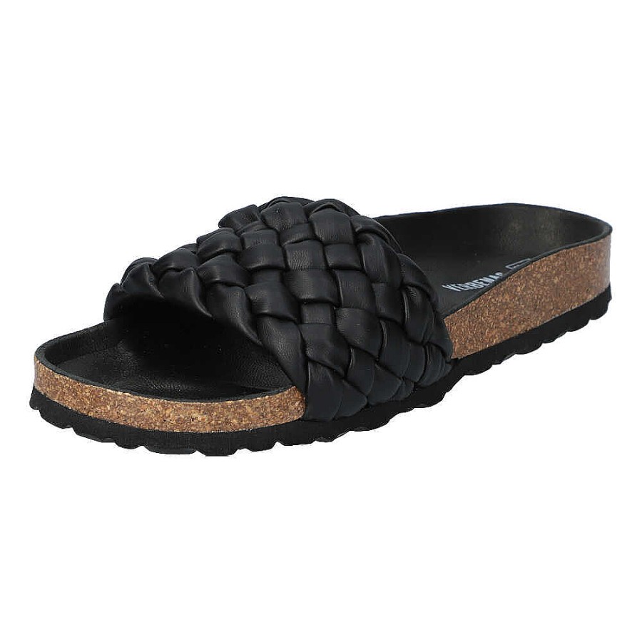 Damen Verbenas Pantoletten | Rica Trenza Soft Negro