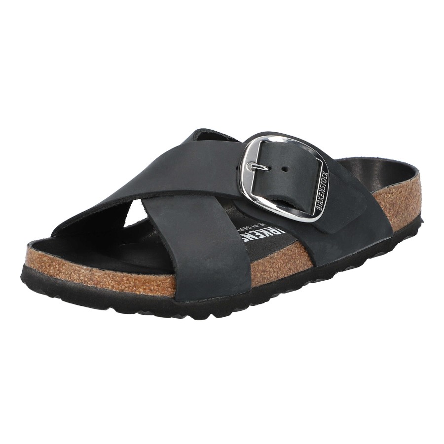 Damen Birkenstock Pantoletten | Siena Big Buckle Fl