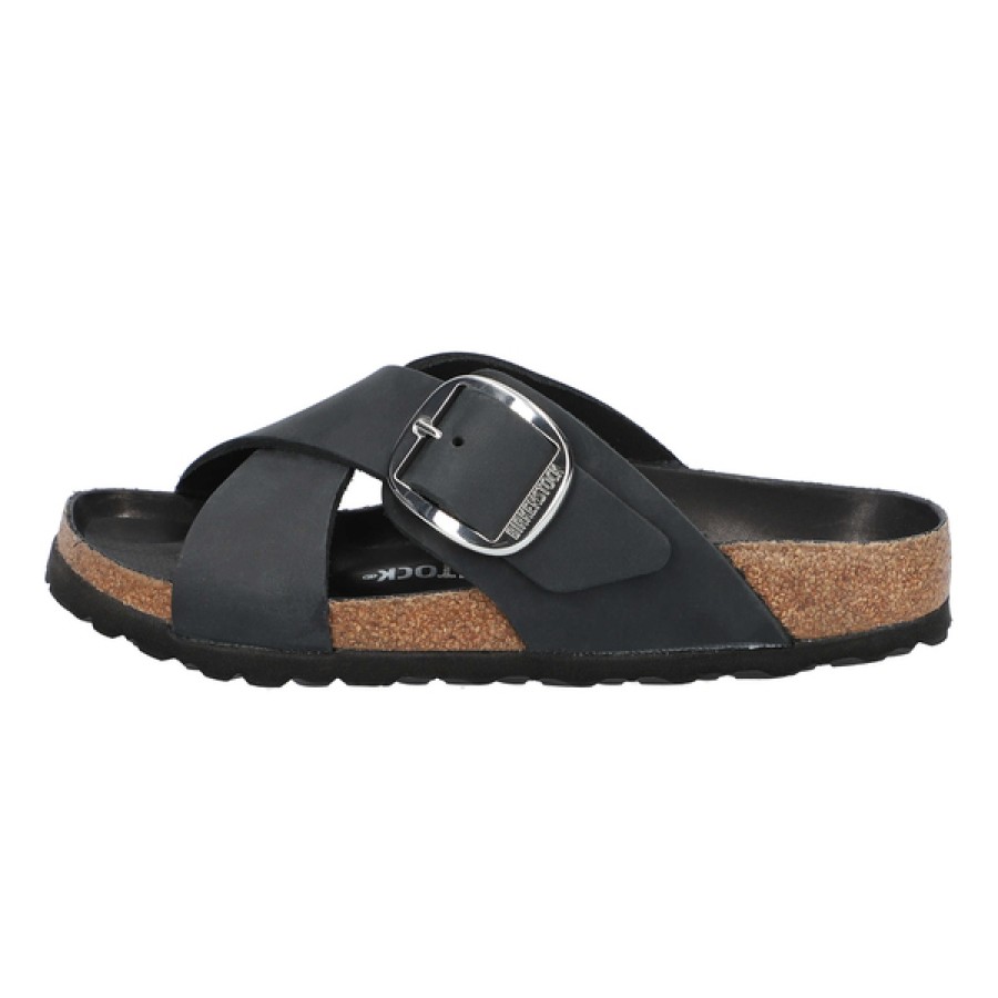 Damen Birkenstock Pantoletten | Siena Big Buckle Fl