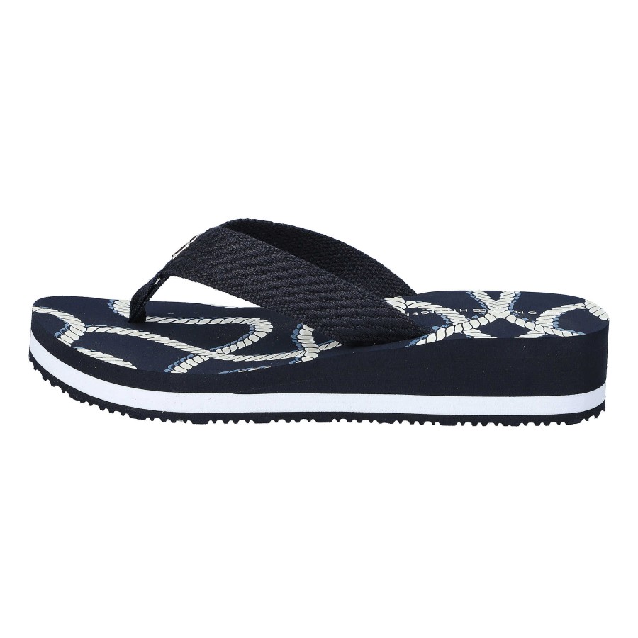 Damen Tommy Hilfiger Pantoletten | Tommy Rope M Wedge Sandal