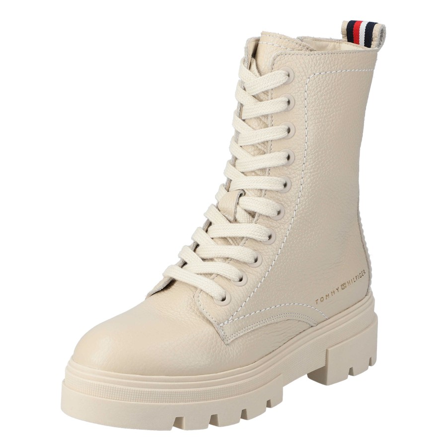 Damen Tommy Hilfiger Stiefeletten | Monochromatic Lace Up Boot