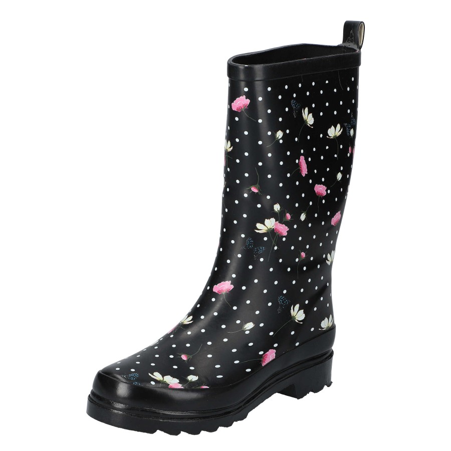 Damen Beck Stiefeletten | Blumenregen Schwarz