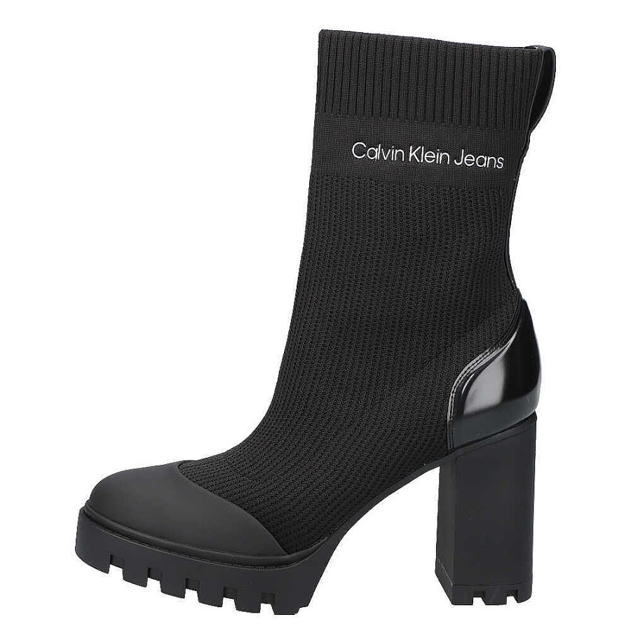 Damen Calvin Klein Stiefeletten | Platform Knit Sock Knit